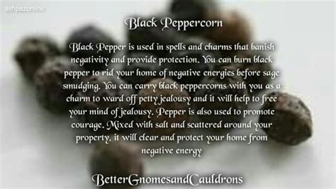 Black peopercorn magixal properties